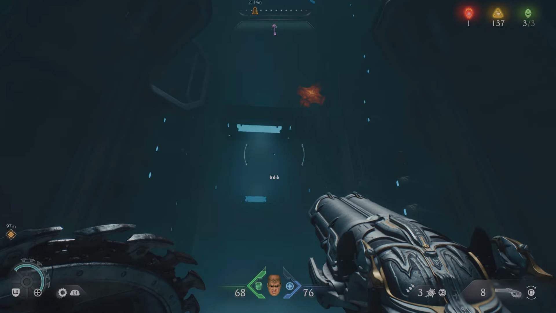 Aim and shield charge the superheated metal (Image via Sportskeeda Gaming || Bethesda Softworks)